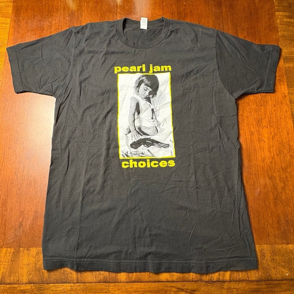 Pearl Jam Choices Pro Choice 9 Out of 10 Kids Guns T-Shirt Large 2023